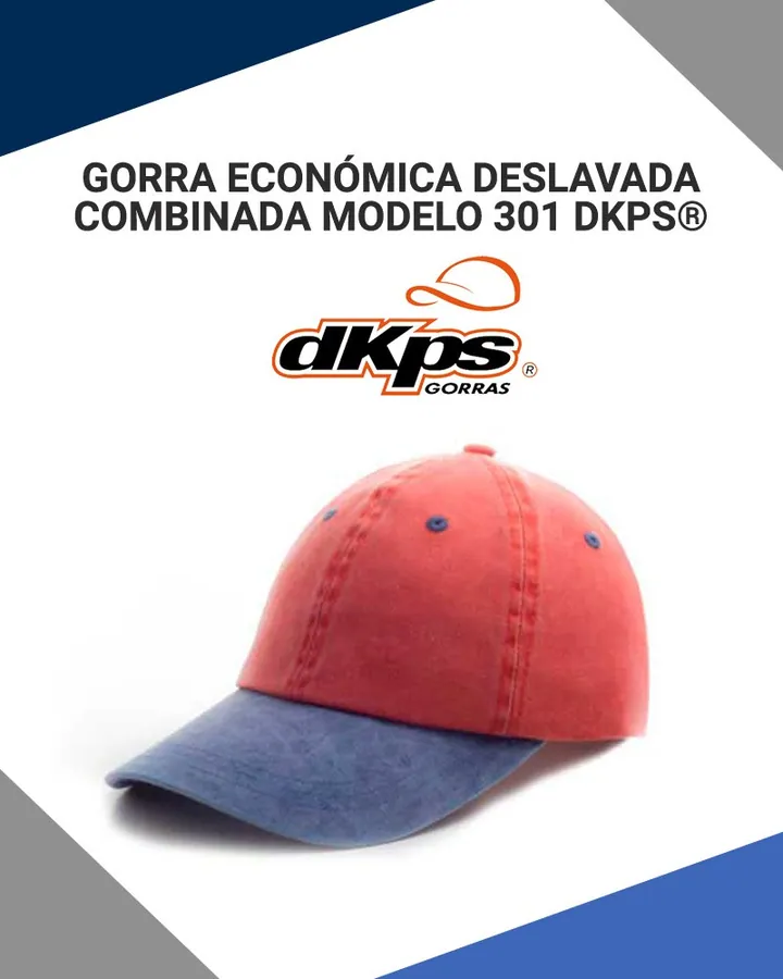 Gorra Económica Promocional Deslavada Combinada Modelo: 301