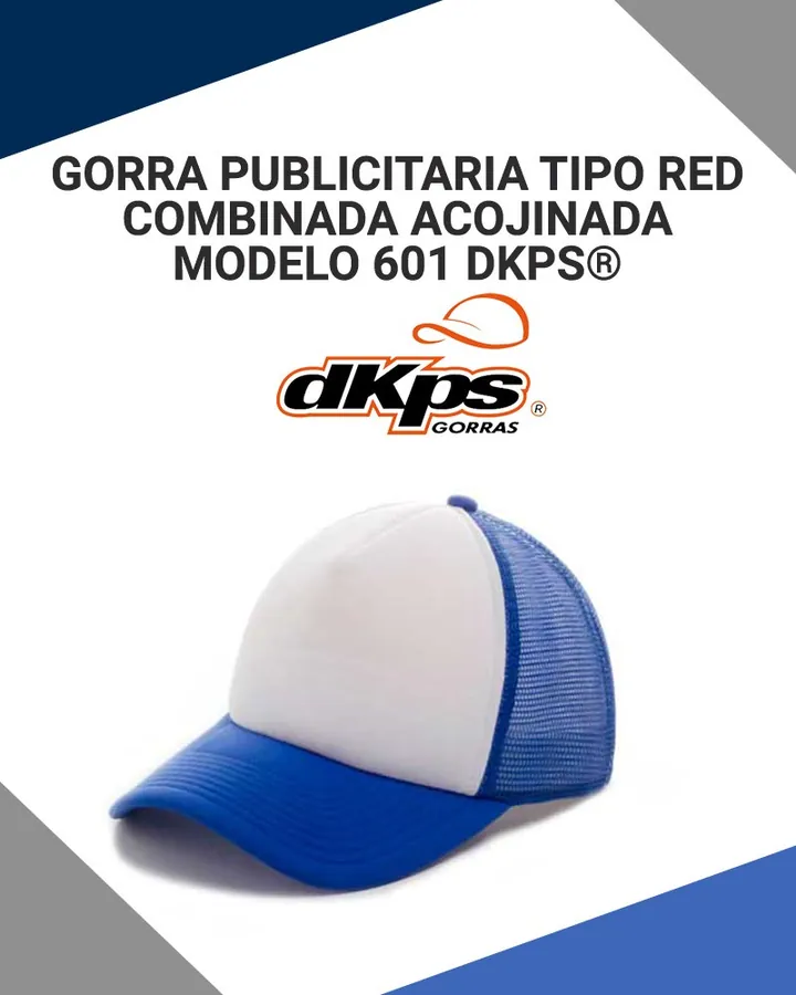 Gorra Economica promocional Publicitaria Tipo Red Combinada Acojinada Modelo 601