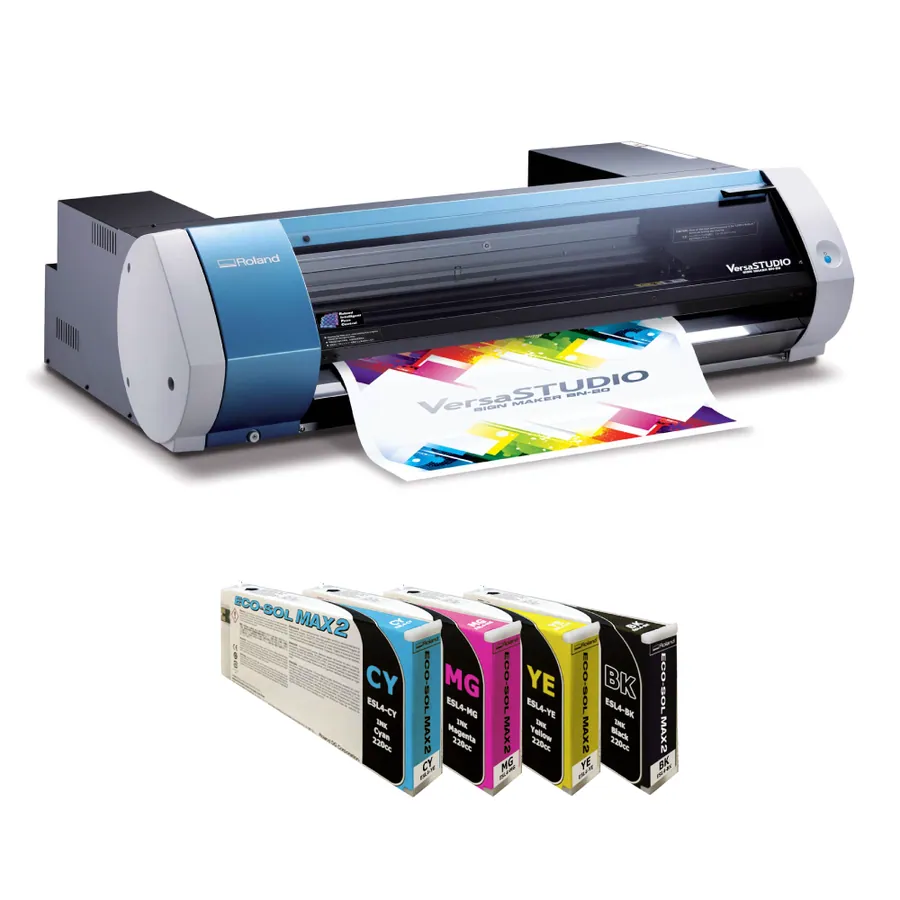 Impresora Cortadora Roland BN-20-A + Kit de Tintas DI-SX Marajet