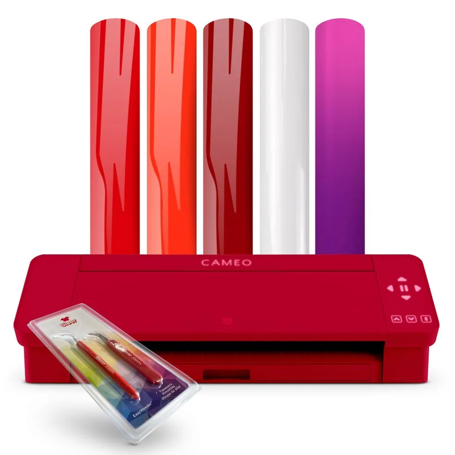 Paquete Silhouette Cameo 4 Rojo + accesorios